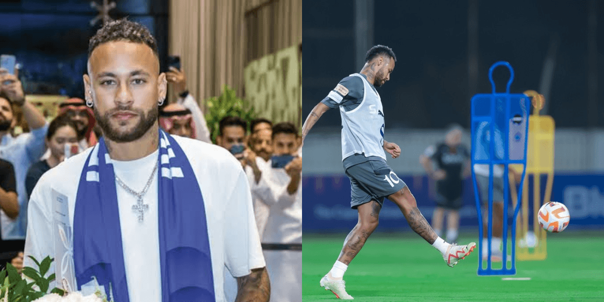 Neymar, camisa 10 do Al-Hilal (Montagem TV Foco). Neymar, camisa 10 do Al-Hilal (Montagem TV Foco).
