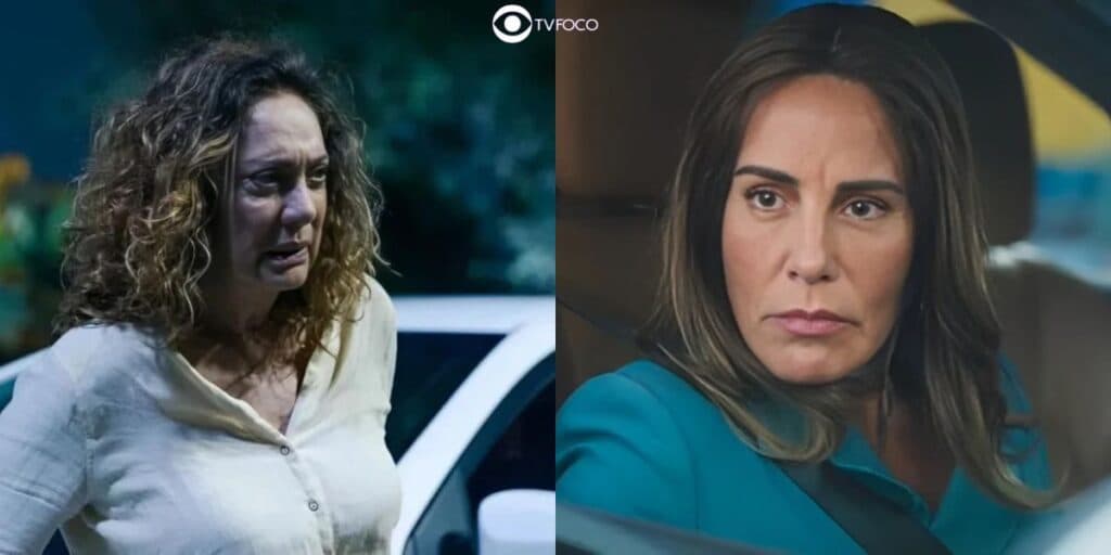 Bomba em Terra e Paixão - Irene surta ao flagrar traição de Antônio e tenta matar Agatha: "Piranha"