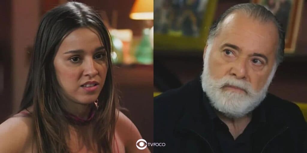 Terra e Paixão - Com Antônio no meio do fogo cruzado, Berenice envia nudez do caos para o fazendeiro