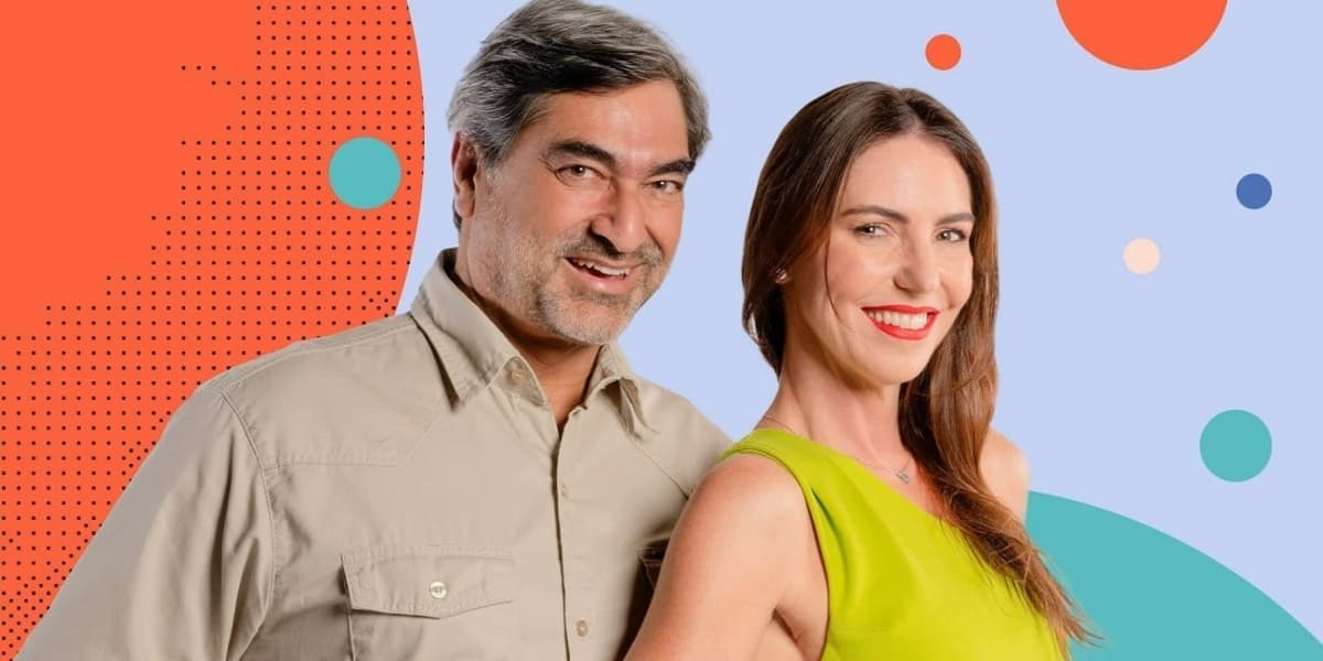 Zeca Camargo e Glenda Kozlowski em "O Melhor da Noite" (Foto: Divulgação/Band) Zeca Camargo e Glenda Kozlowski em "O Melhor da Noite" (Foto: Divulgação/Band)