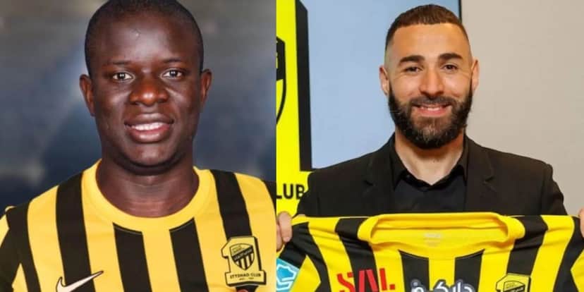 Kanté e Benzema - (Foto: Internet) Kanté e Benzema - (Foto: Internet)