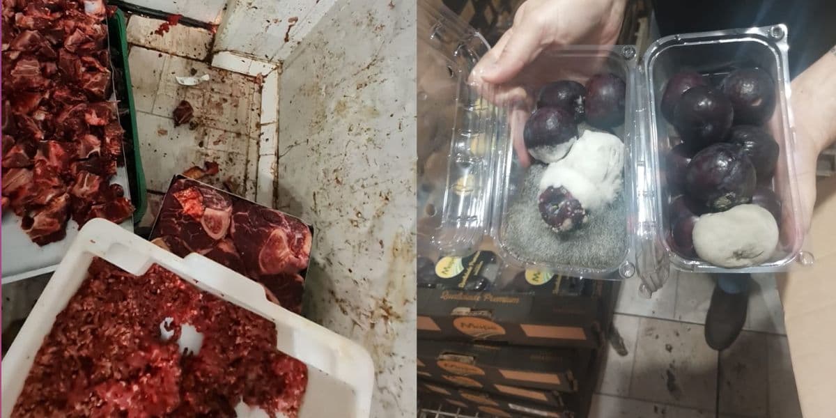 Carnes podres e alimentos vencidos no supermercado (Reprodução: Internet) Carnes podres e alimentos vencidos no supermercado (Reprodução: Internet)