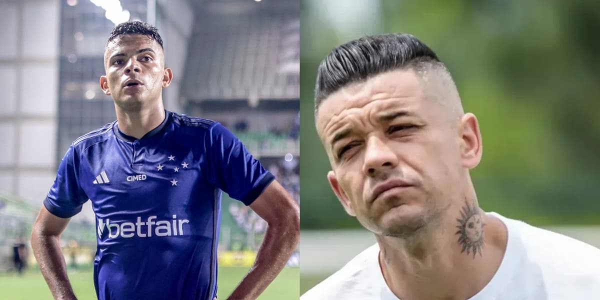 Bruno Rodigues e D'Alessandro, do Cruzeiro - Foto: Internet Bruno Rodigues e D'Alessandro, do Cruzeiro - Foto: Internet