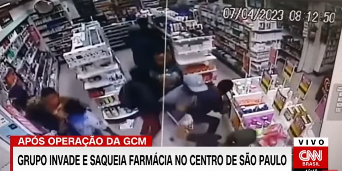 Imagens interna do arrastão (Reprodução: CNN) Imagens interna do arrastão (Reprodução: CNN)