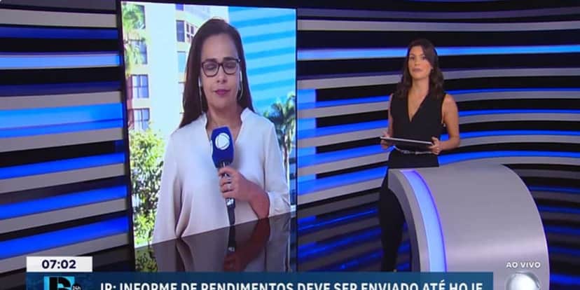 Camila Busnello no comando do Jornal da Record 24h (Reprodução: Youtube) Camila Busnello no comando do Jornal da Record 24h (Reprodução: Youtube)