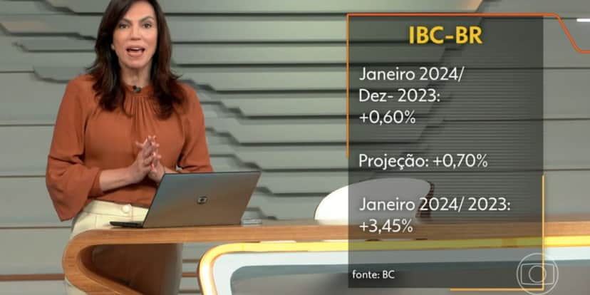 Ana Paula Araújo no Bom Dia Brasil e dados do Banco Central (Foto: Reprodução / Globo) Ana Paula Araújo no Bom Dia Brasil e dados do Banco Central (Foto: Reprodução / Globo)