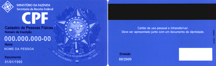 CPF - Foto Internet CPF - Foto Internet