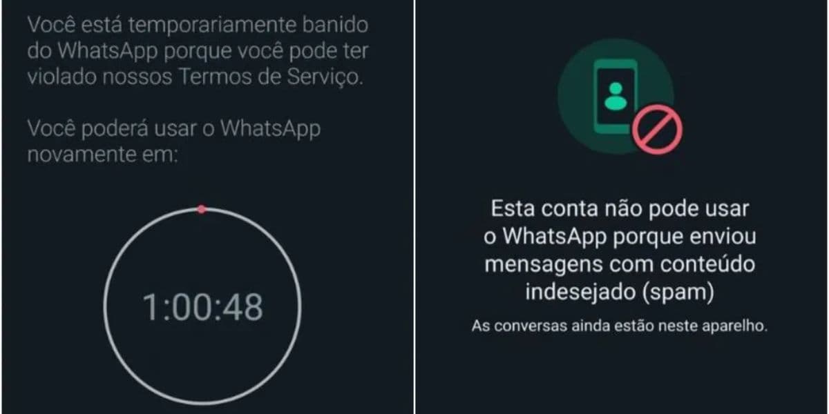 Enviar spam pode causar o bloqueio temporário da conta (Reprodução: Foto: WhatsApp) Enviar spam pode causar o bloqueio temporário da conta (Reprodução: Foto: WhatsApp)