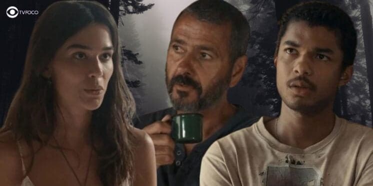 Mariana, José Inocêncio e João Pedro em Renascer (Foto: Reprodução / Globo / Montagem TV Foco) Mariana, José Inocêncio e João Pedro em Renascer (Foto: Reprodução / Globo / Montagem TV Foco)
