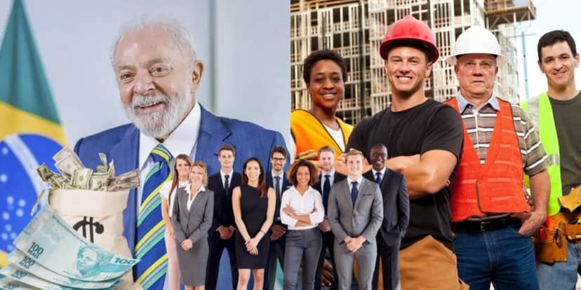 Presidente Lula e trabalhadores CLT - Foto Reprodução Internet Presidente Lula e trabalhadores CLT - Foto Reprodução Internet