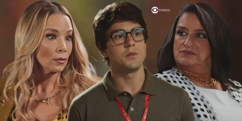 Lizandra, Guto e Leda em cenas de Família é Tudo (Foto: Reprodução / Globo / Montagem TV Foco) Lizandra, Guto e Leda em cenas de Família é Tudo (Foto: Reprodução / Globo / Montagem TV Foco)