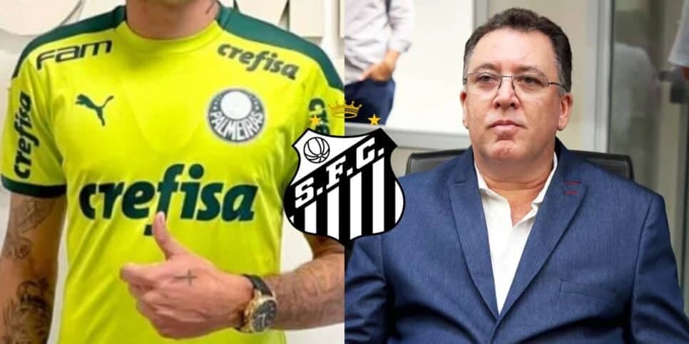 Teixeira revira os cofres do Santos por camisa 9 do Palmeiras e contratação chega voando na Vila: "Vendido"