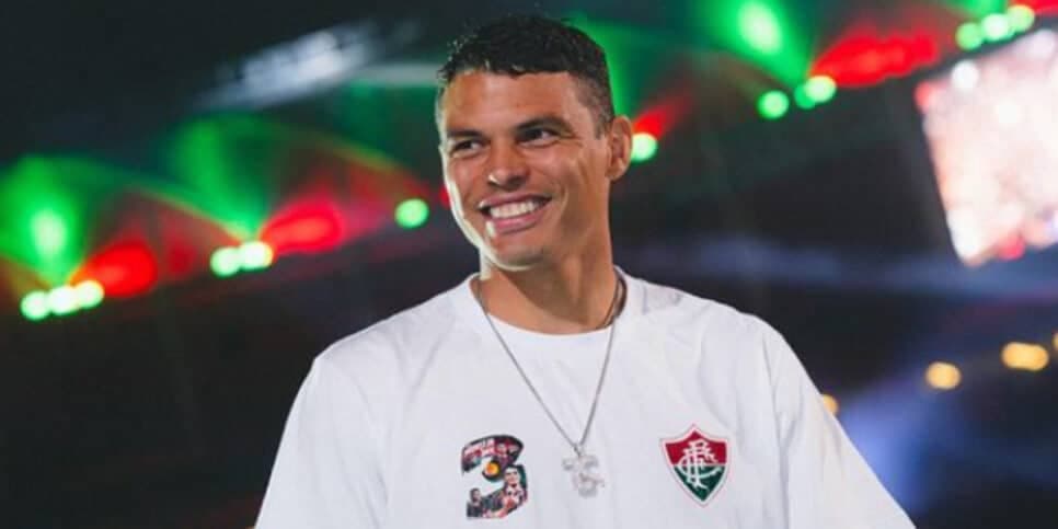 Thiago Silva em apresentação ao Fluminense (Foto: Reprodução/Instagram @thiagosilva) Thiago Silva em apresentação ao Fluminense (Foto: Reprodução/Instagram @thiagosilva)