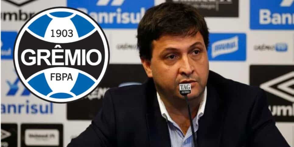 Presidente do Grêmio, ALberto Guerra (Foto: Reprodução/ Lucas Uebel/Grêmio) Presidente do Grêmio, ALberto Guerra (Foto: Reprodução/ Lucas Uebel/Grêmio)