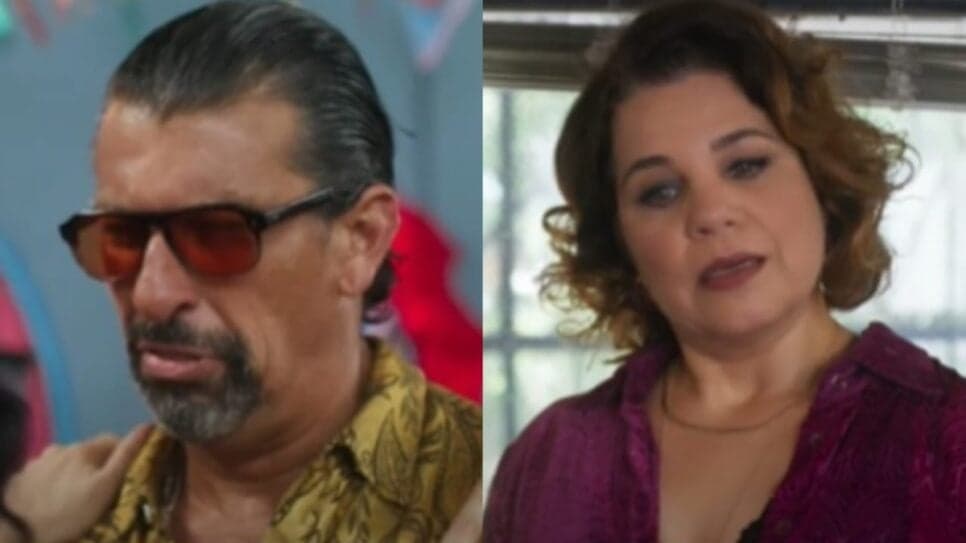 Violeta desconfia de presente de Osmar e ele ameaça ir embora (Fotos: Reprodução/ TV Globo/ Montagem TV Foco) Violeta desconfia de presente de Osmar e ele ameaça ir embora (Fotos: Reprodução/ TV Globo/ Montagem TV Foco)