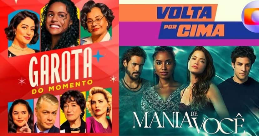 Logo de Garota do Momento, Volta por Cima e Mania de Você (Foto: Reprodução / Globo / Montagem TV Foco) Logo de Garota do Momento, Volta por Cima e Mania de Você (Foto: Reprodução / Globo / Montagem TV Foco)