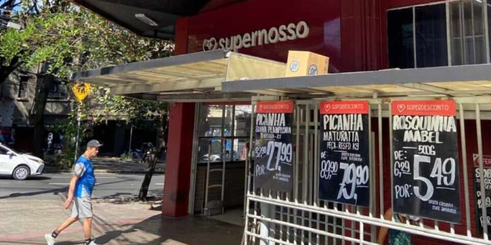 Supernosso teve 15 unidades encerradas em Belo Horizonte (Foto Reprodução/Diário do Comércio) Supernosso teve 15 unidades encerradas em Belo Horizonte (Foto Reprodução/Diário do Comércio)