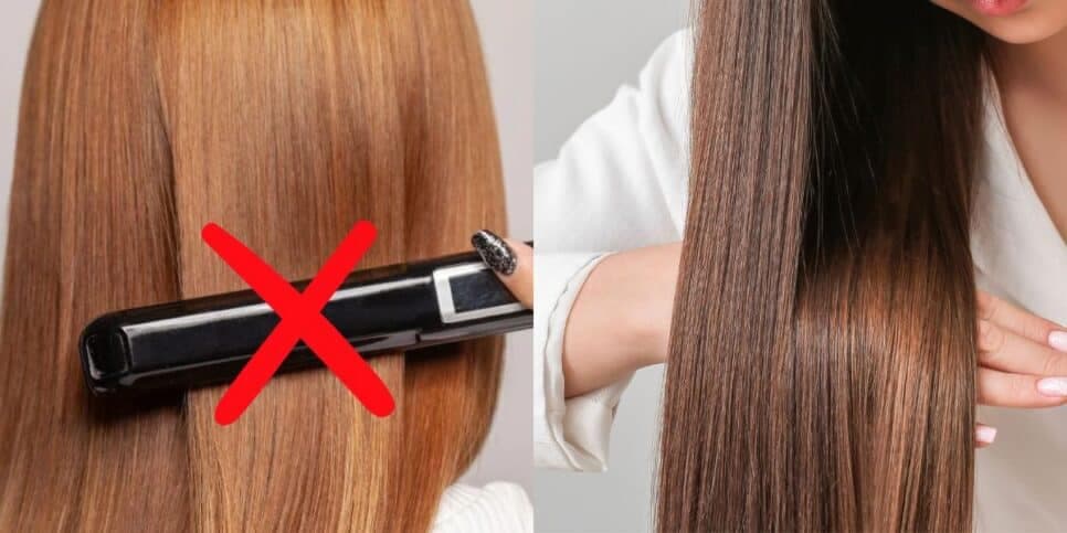 Cabelo liso sem chapinha e com 2 receitas caseiras (Reprodução: Montagem TV Foco) Cabelo liso sem chapinha e com 2 receitas caseiras (Reprodução: Montagem TV Foco)