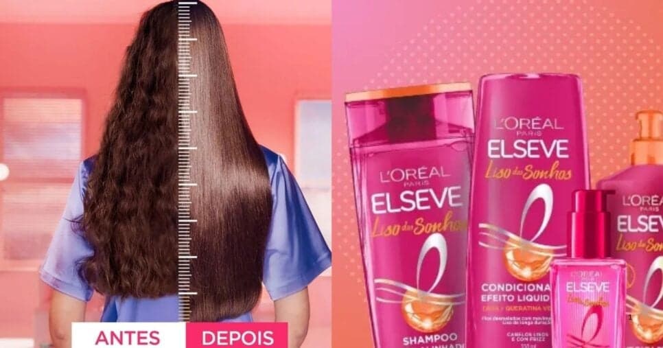 Nova linha Lisos dos Sonhos entrega um cabelo mais liso e alinhado e efeito botox por uma semana (Foto Reprodução/Montagem/Tv Foco/L'Oréal) Nova linha Lisos dos Sonhos entrega um cabelo mais liso e alinhado e efeito botox por uma semana (Foto Reprodução/Montagem/Tv Foco/L'Oréal)