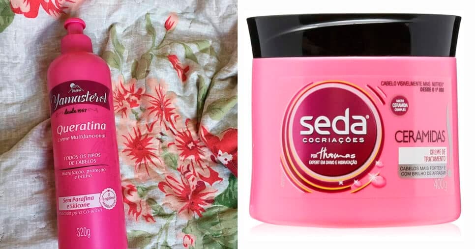 Seda Ceramidas Creme de Tratamento (400 g) e Yamasterol Queratina (320 g) (Foto: Reprodução) Seda Ceramidas Creme de Tratamento (400 g) e Yamasterol Queratina (320 g) (Foto: Reprodução)