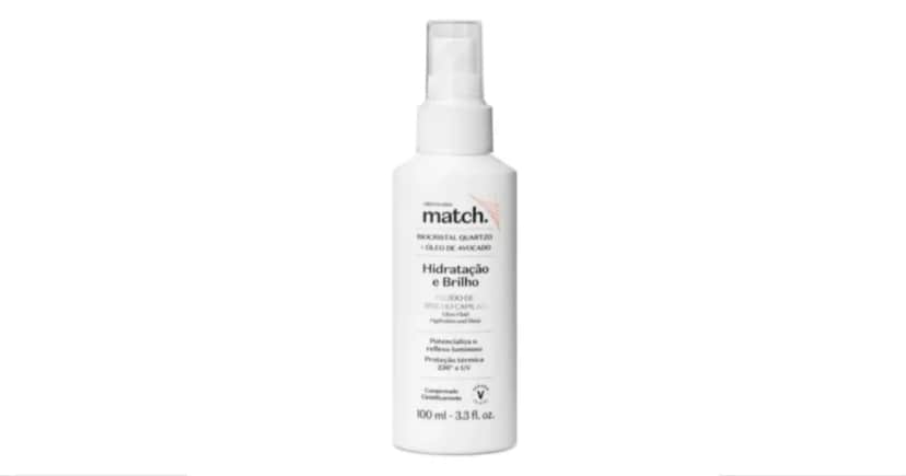 Fluido de Brilho Capilar Match Hidratação e Brilho 100ml - Foto: Internet Fluido de Brilho Capilar Match Hidratação e Brilho 100ml - Foto: Internet