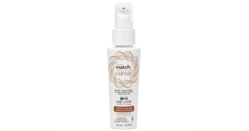 Óleo Capilar Concentrado Match Ciência das Curvas 50ml - Foto: Internet Óleo Capilar Concentrado Match Ciência das Curvas 50ml - Foto: Internet