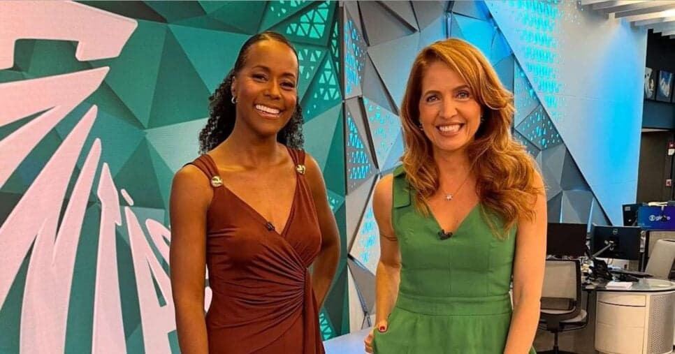 Maju Coutinho e Poliana Abritta no Fantástico (Foto: Reprodução / Instagram) Maju Coutinho e Poliana Abritta no Fantástico (Foto: Reprodução / Instagram)