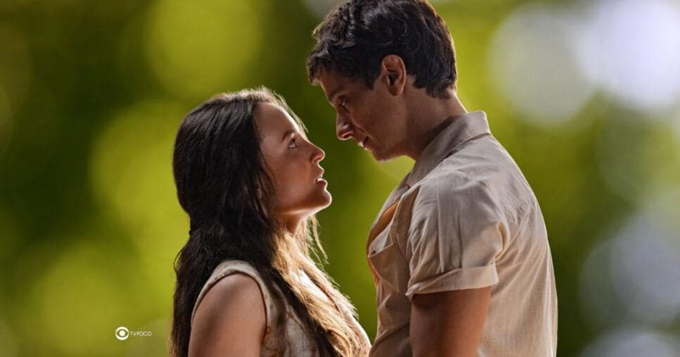 Estela e Túlio em Êta Mundo Melhor! (Foto: Reprodução / Globo / Montagem TV Foco) Estela e Túlio em Êta Mundo Melhor! (Foto: Reprodução / Globo / Montagem TV Foco)