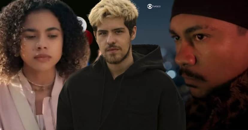 Joélly, Raul e Bagdá em Três Graças (Foto: Reprodução / Globo / Montagem TV Foco) Joélly, Raul e Bagdá em Três Graças (Foto: Reprodução / Globo / Montagem TV Foco)