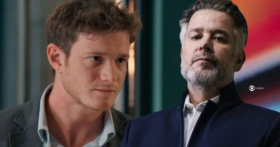 Leonardo e Ferette em Três Graças (Foto: Reprodução / Globo / Montagem TV Foco) Leonardo e Ferette em Três Graças (Foto: Reprodução / Globo / Montagem TV Foco)