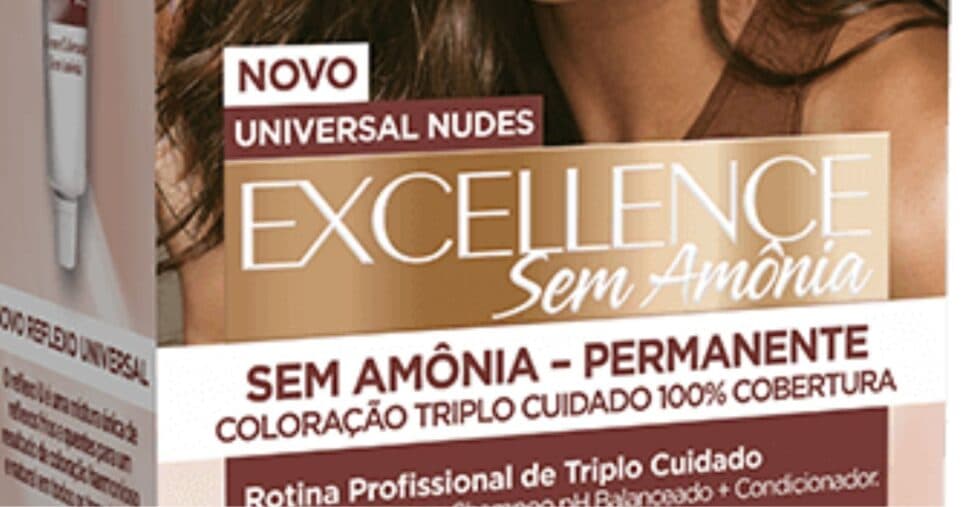 Excellence sem amônia 5U castanho claro, coloração perfeita L'Oréal Paris - Foto Internet Excellence sem amônia 5U castanho claro, coloração perfeita L'Oréal Paris - Foto Internet