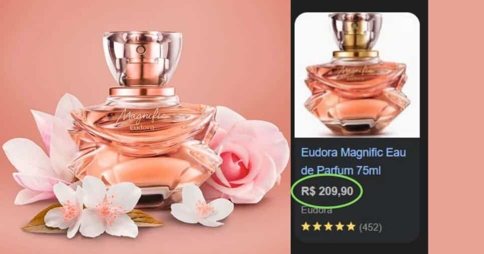 Magnific-Eudora (Foto Reprodução/Montagem/TV Foco/Canva/GMN/Lennita/Google Shopping/YouTube) Magnific-Eudora (Foto Reprodução/Montagem/TV Foco/Canva/GMN/Lennita/Google Shopping/YouTube)