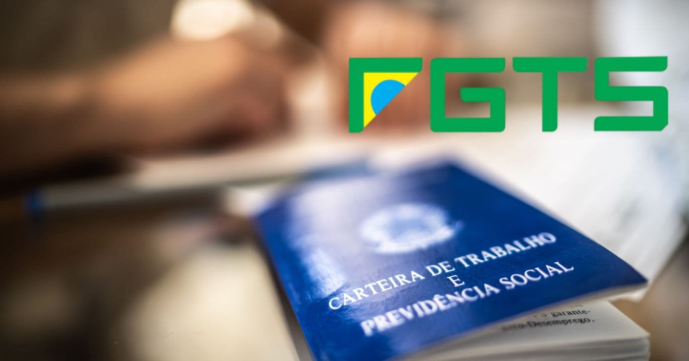 Ilustração carteira de trabalho e FGTS (Foto: Montagem TV Foco / Canva / Internet) Ilustração carteira de trabalho e FGTS (Foto: Montagem TV Foco / Canva / Internet)
