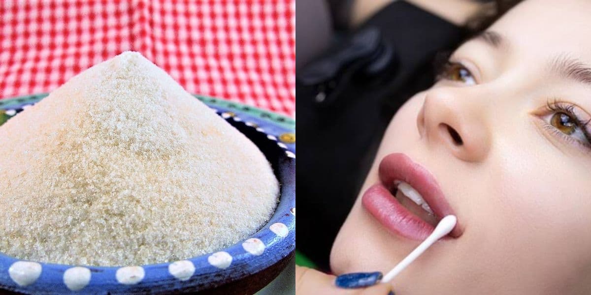 Pó de gelatina e cotonete para fazer um batom caseiro (Reprodução: Montagem TV Foco) Pó de gelatina e cotonete para fazer um batom caseiro (Reprodução: Montagem TV Foco)